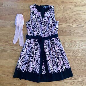 Luxe Dress, by Carmen Marc Valvo, and a pair of stockings